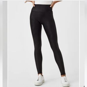 SPANXshape™ Faux Leather Fleece Lined Leggings